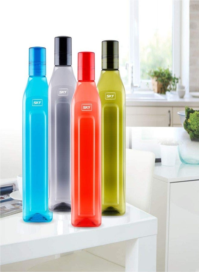 Sky Miami Unbreakable PET Water Bottle, Set of 4, 1000 ml, Multicolor - Image 5